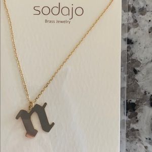 “N” Gold Dipped Initial Necklace